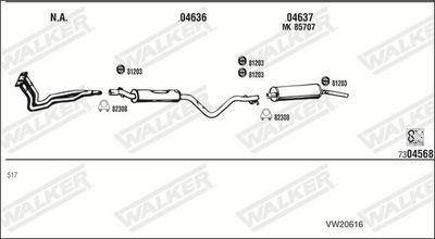 Изпускателна система WALKER VW20616