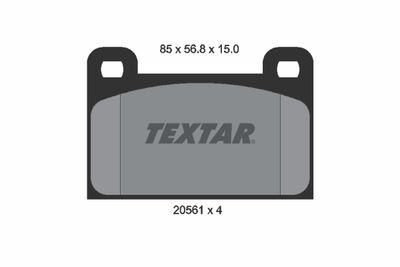 Комплект тормозных колодок, дисковый тормоз TEXTAR 2056101 для SKODA RAPID