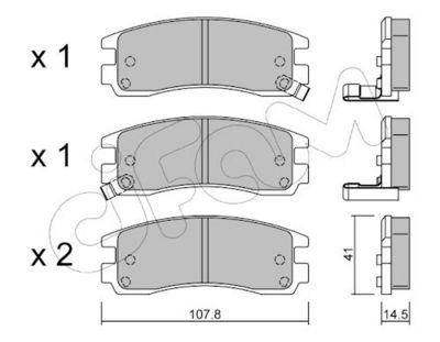 Bremsbelagsatz, Scheibenbremse