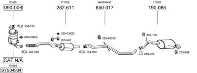 Układ wydechowy BOSAL SYS04934