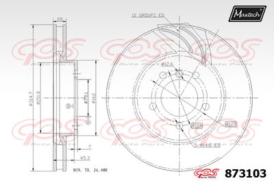 Тормозной диск MAXTECH 873103 для WIESMANN MF3