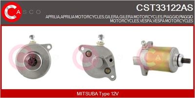 Стартер CASCO CST33122AS для PIAGGIO X8