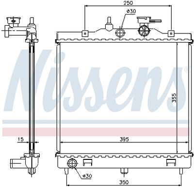Chladič motora NISSENS 66654