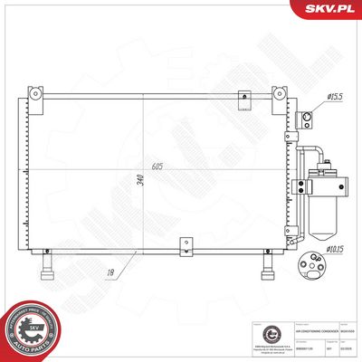 Chladič klimatizácie ESEN SKV 86SKV559