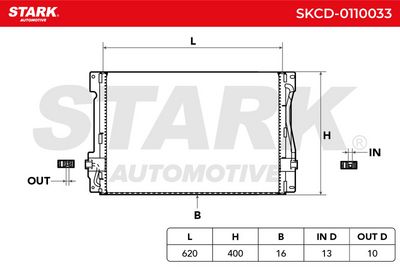 кондензатор, климатизация STARK SKCD-0110033