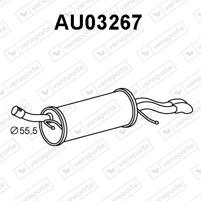 VENEPORTE AU03267 Глушитель выхлопных газов  для AUDI A6 (Ауди А6)