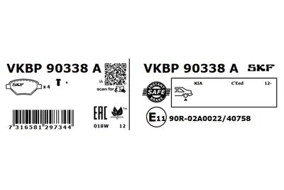 SET PLACUTE FRANA FRANA DISC SKF VKBP90338A 2