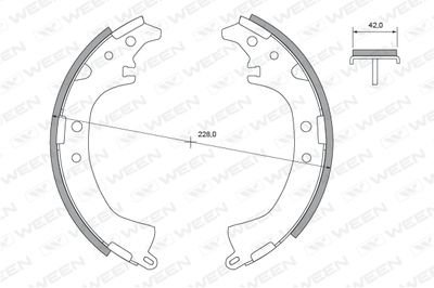 Комплект тормозных колодок WEEN 152-2423 для DAIHATSU TERIOS
