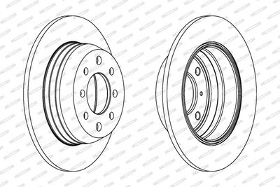 BREMSSCHEIBE FERODO DDF002 1