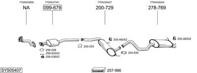 Układ wydechowy BOSAL SYS05407