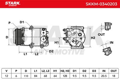 компресор, климатизация STARK SKKM-0340203