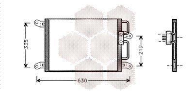 VAN WEZEL 17005203 Радиатор кондиционера  для FIAT MAREA (Фиат Мареа)
