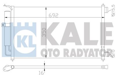 KALE-OTO-RADYATÖR 388300 Радіатор кондиціонера для NISSAN (Ниссан)