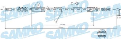 SAMKO C0514B Трос ручного тормоза для NISSAN TERRANO II (R20) 2.4 4WD SAMKO C0514B Трос ручного тормоза для NISSAN TERRANO II (R20) 2.4 4WD