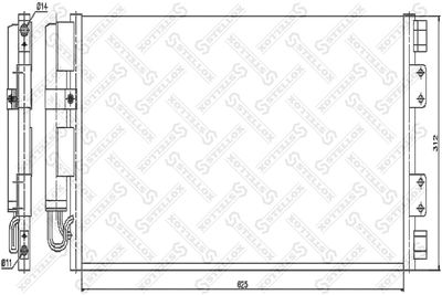 STELLOX 10-45117-SX Радиатор кондиционера  для LAND ROVER FREELANDER I Soft Top (L314) 2.0 DI 4x4