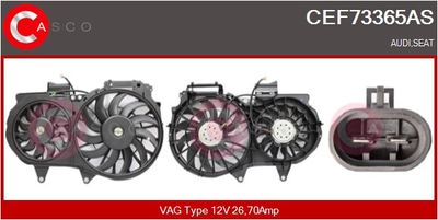 CASCO CEF73365AS Вентилятор системы охлаждения двигателя для SEAT EXEO