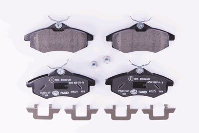 Комплект тормозных колодок, дисковый тормоз HELLA 8DB 355 010-161 для CITROËN C3