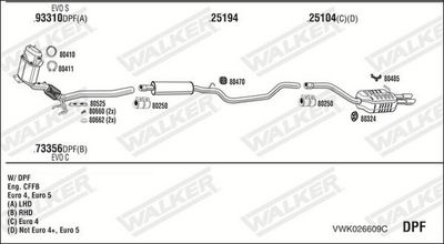 Изпускателна система WALKER VWK026609C