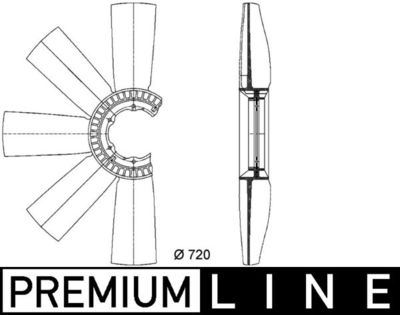 Koelventilatorwiel - CFW12000P - MAHLE