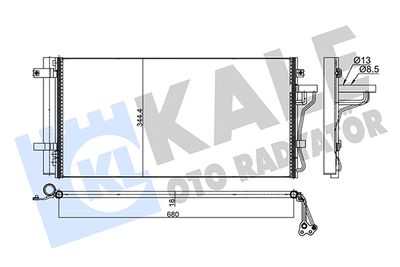Конденсатор, кондиционер KALE OTO RADYATÖR 345445 для HYUNDAI GRANDEUR