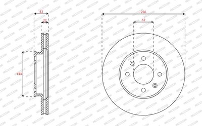 BREMSSCHEIBE FERODO DDF2982C 1