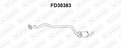 VENEPORTE FD30383 Глушитель выхлопных газов  для FORD FIESTA IV (JA_, JB_) 1.8 D
