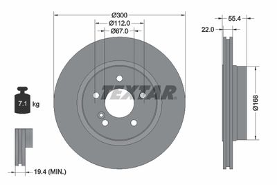 TEXTAR 92137203 Тормозные диски для CHRYSLER CROSSFIRE