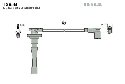 Комплект проводов зажигания TESLA T985B для HONDA CR-V