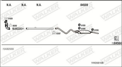 Изпускателна система WALKER VW20610B
