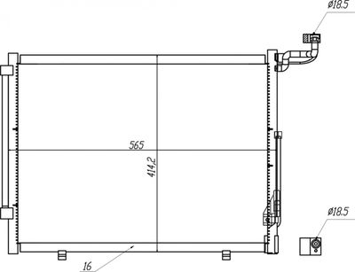 Конденсатор, кондиционер HART 645 307 для FORD ECOSPORT