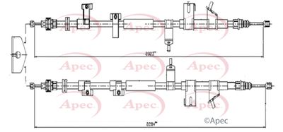 Cable Pull, parking brake APEC CAB1671