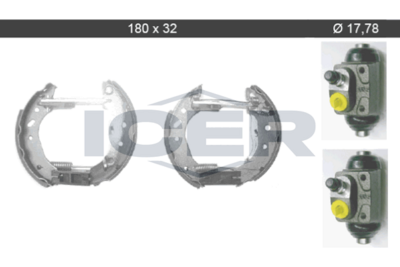 комплект спирачна челюст ICER 79KT0024 C
