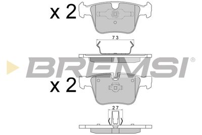 Комплект тормозных колодок, дисковый тормоз BREMSI BP3610 для MERCEDES-BENZ R-CLASS