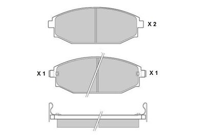 Комплект тормозных колодок, дисковый тормоз E.T.F. 12-0871 для PONTIAC PHOENIX