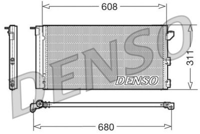 Конденсатор, кондиционер DENSO DCN09105 для FIAT PANDA