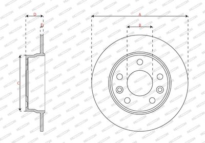 BREMSSCHEIBE FERODO DDF3045C 2
