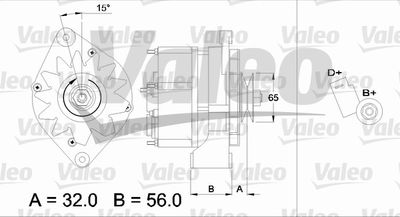 Генератор VALEO 436726 для OPEL KADETT