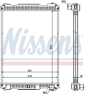 Kylare, motorkylning NISSENS 633350