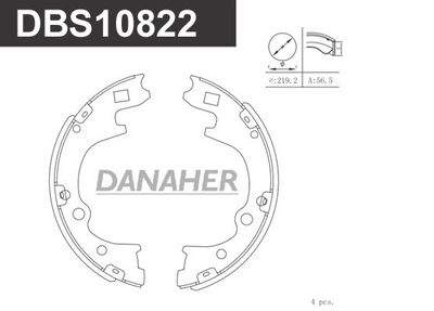 Комплект тормозных колодок DANAHER DBS10822 для KIA K2500