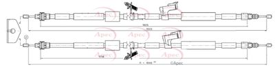 Cable Pull, parking brake APEC CAB1315