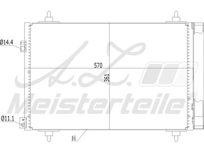 кондензатор, климатизация A.Z. Meisterteile AZMT-45-030-1514