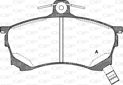 Комплект тормозных колодок, дисковый тормоз OPEN PARTS BPA0582.00 для MITSUBISHI CARISMA