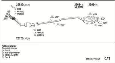 Układ wydechowy WALKER MNK027975A