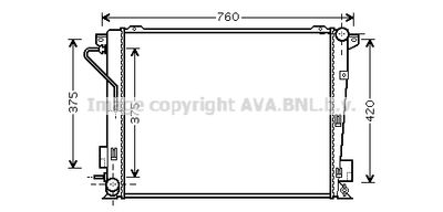 Радиатор, охлаждение двигателя AVA QUALITY COOLING HY2171 для HYUNDAI GRANDEUR