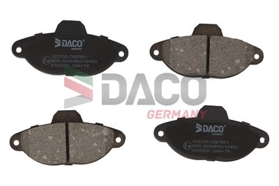 Комплект тормозных колодок, дисковый тормоз DACO Germany 322335 для LANCIA Y10