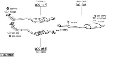 Изпускателна система BOSAL SYS00481