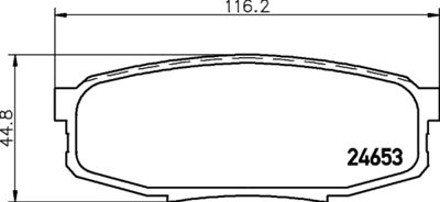 Комплект тормозных колодок, дисковый тормоз HELLA 8DB 355 028-691 для TOYOTA SEQUOIA