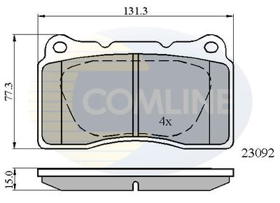 Комплект тормозных колодок, дисковый тормоз COMLINE CBP0895 для CADILLAC CT6