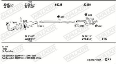 Изпускателна система WALKER CIK016729BA