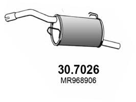 ASSO 30.7026 Глушитель выхлопных газов  для MITSUBISHI COLT VI (Z3_A, Z2_A) 1.3 LPG